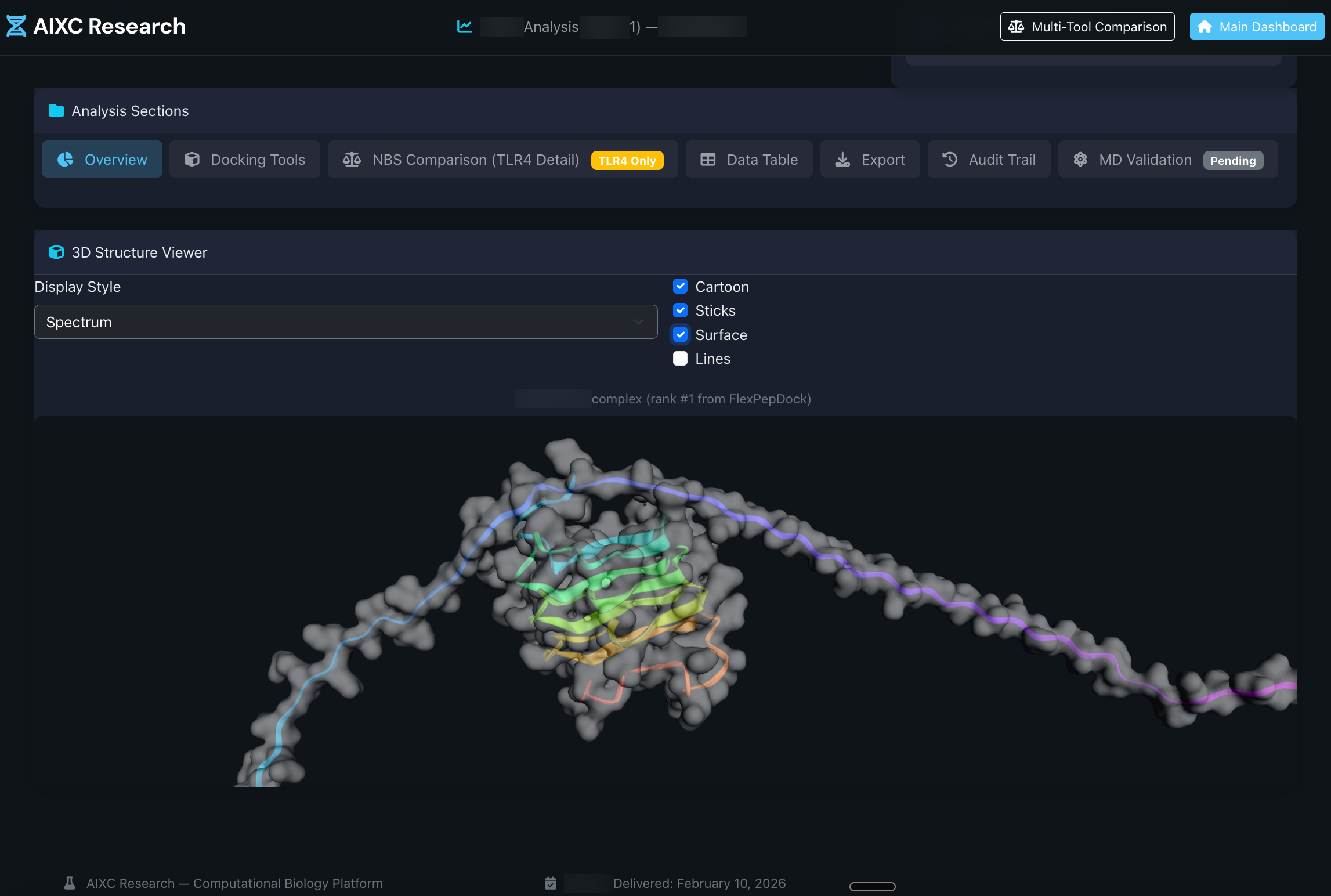 AIXC protein structure analysis platform
